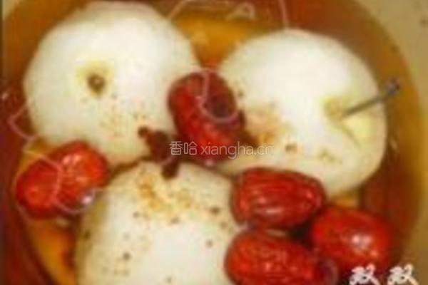 红糖大枣炖雪梨的做法图解4