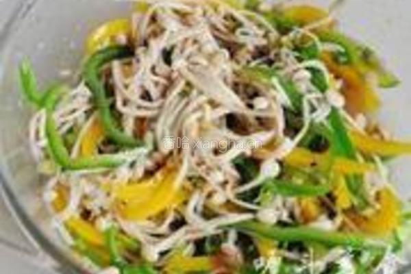 石香菜拌金针菇的做法图解6
