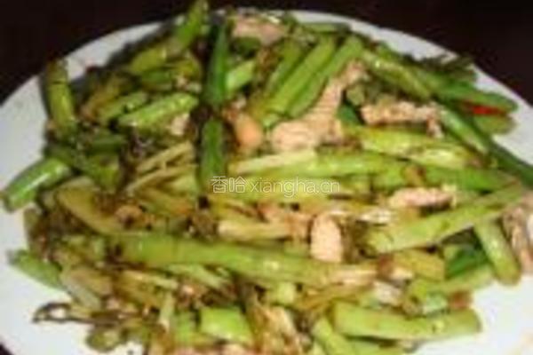 咸菜豆角炒肉丝的做法图解7