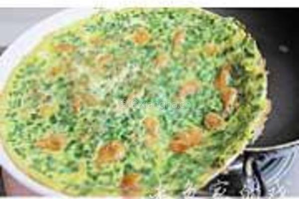 河虾韭菜蛋饼的做法图解15