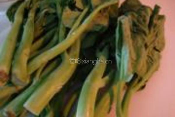 芥蓝花虾球的做法图解1