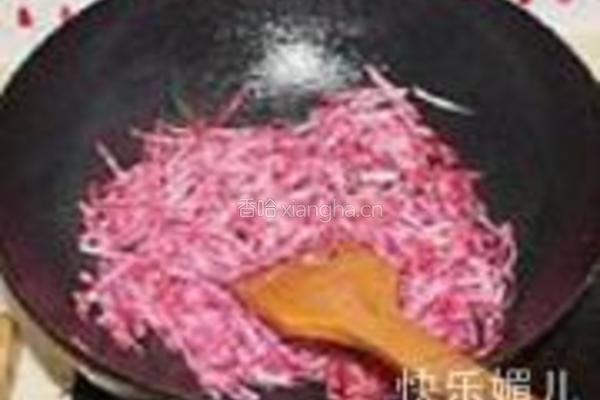 紫菜头炒肉丝的做法图解6