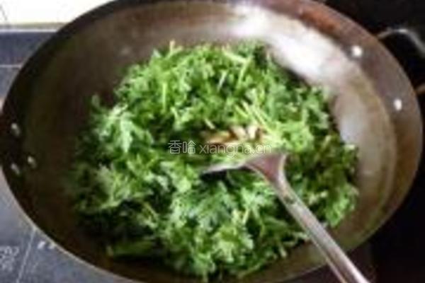 茼蒿香干小炒的做法图解6