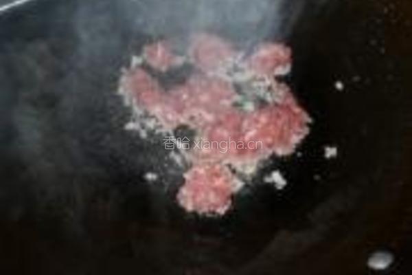 西洋菜肉末炒饭的做法图解4