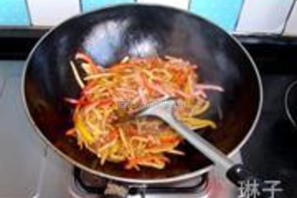 蚝油三丝杏鲍菇的做法图解6