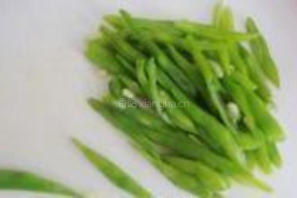 辣炒四季豆丝的做法图解3