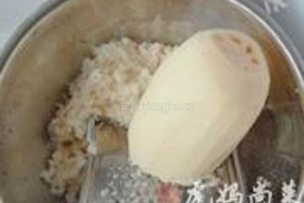 莲藕大肉包子的做法图解1