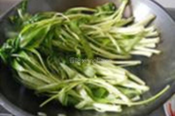 清鲜椒丝腐乳空心菜的做法图解3