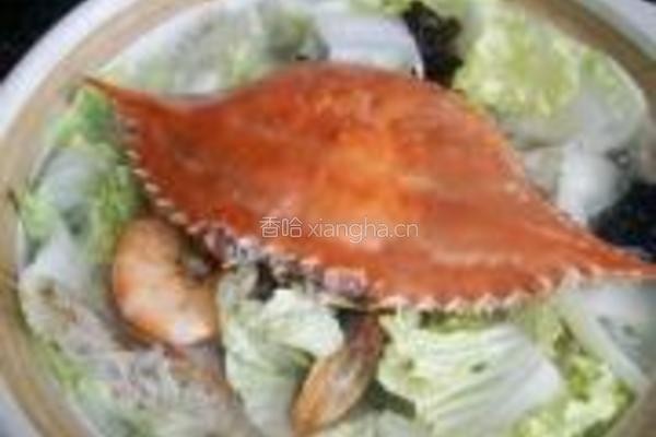海蟹蔬菜煲的做法图解6