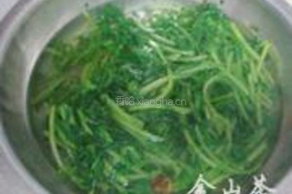 麻油茼蒿的做法图解1