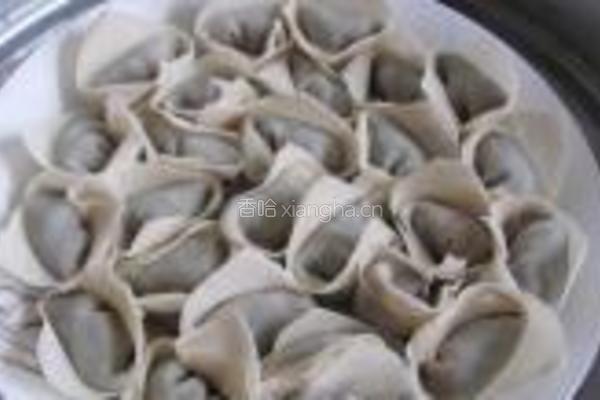蒸荠菜鲜肉馄饨的做法图解11