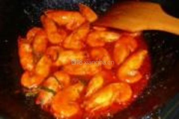 茄汁大头虾的做法图解8