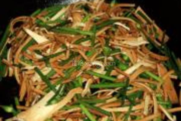 韭苔炒豆腐丝的做法图解5