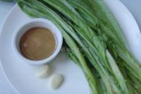 芝麻酱油麦菜的做法图解1