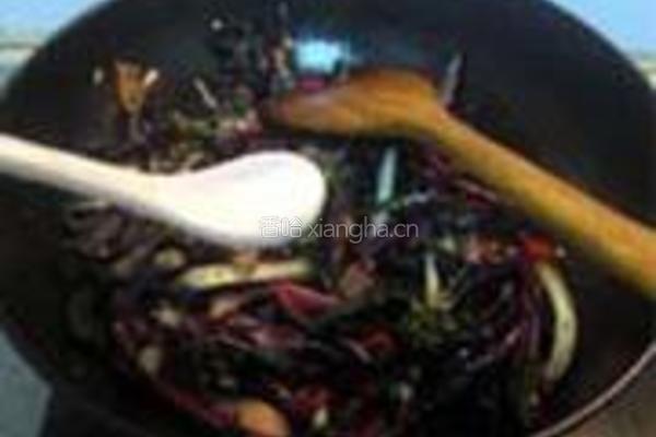 腊肉红菜苔的做法图解6