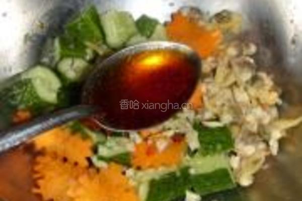 芥末黄瓜拌蛤肉的做法图解4