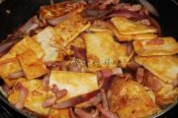 咸肉泡菜炒豆腐的做法图解18