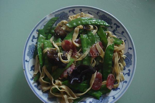 扁豆千张炒香肠