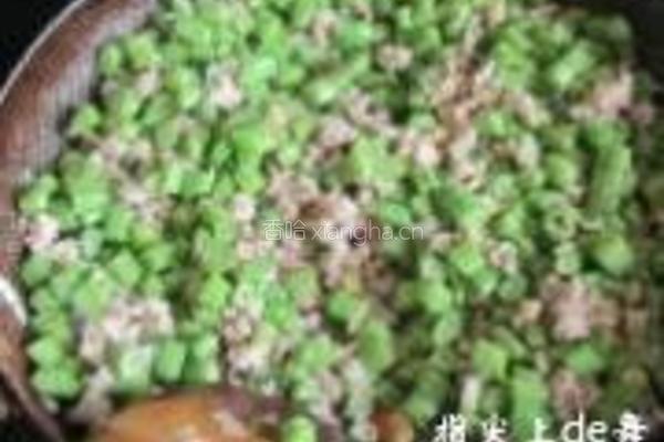肉末橄榄菜四季豆的做法图解4