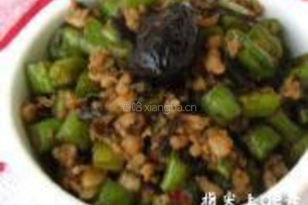 肉末橄榄菜四季豆的做法图解8