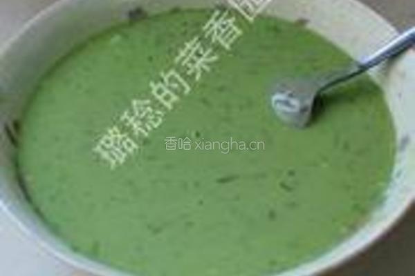 苜蓿菜汁饼的做法图解8