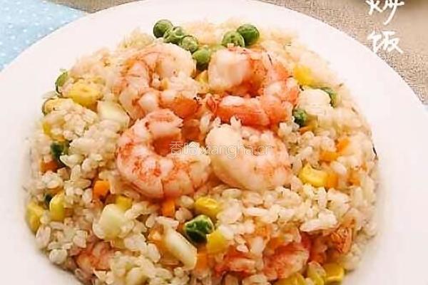 虾仁甜瓜炒饭