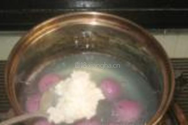 酒酿紫薯汤圆的做法图解8