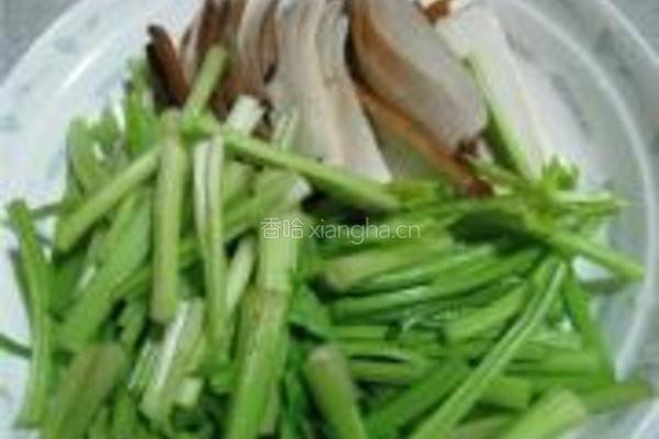香芹炒香干的做法图解1