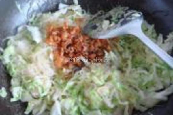 椰菜虾米炒粉丝的做法图解7