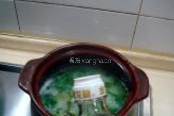草鱼菠菜粥的做法图解9