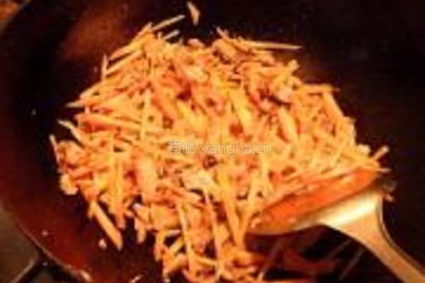胡萝卜羊肉小炒的做法图解4