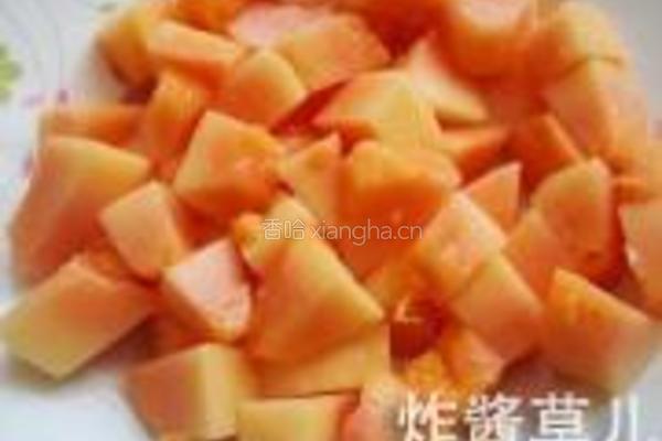 木瓜椰汁西米露的做法图解1