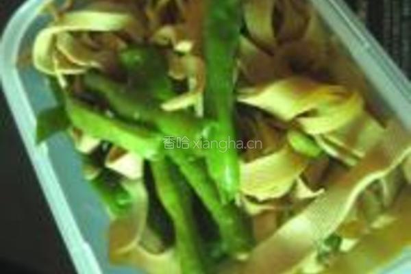 豆角豆腐皮的做法图解5