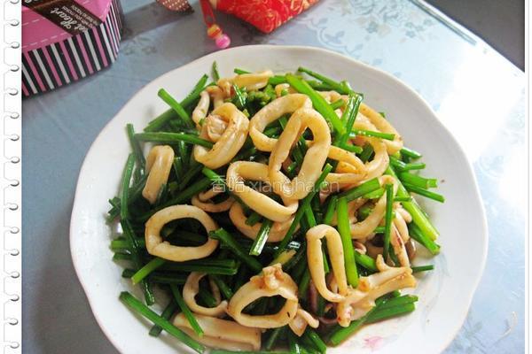 韭苔炒鱿鱼圈