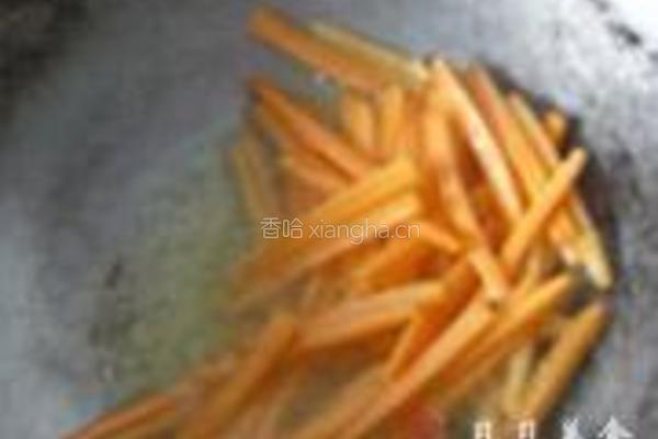 荷兰豆炒胡萝卜的做法图解4