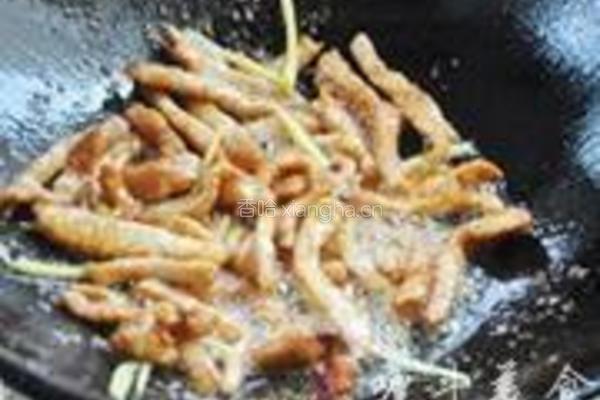 鲜黄花菜炒肉丝的做法图解6