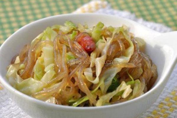 苞菜炒粉丝