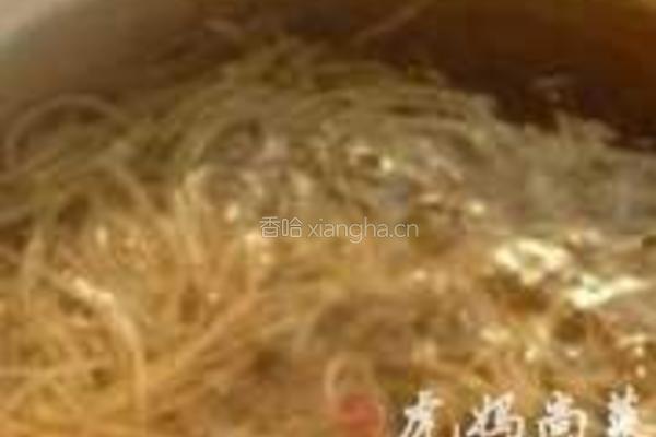 苞菜炒粉丝的做法图解3