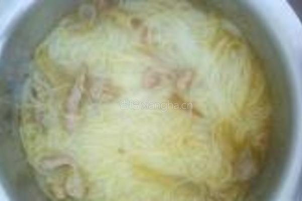 榨菜肉丝米粉汤的做法图解9