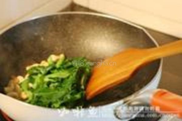 腰果虾仁炒芥蓝的做法图解4