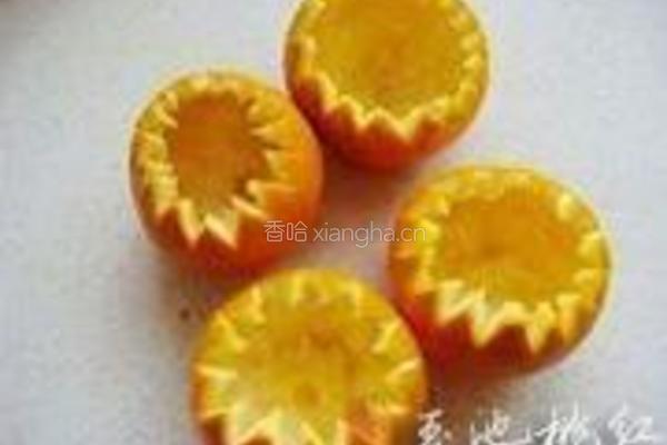 甜橙蒸蛋的做法图解1