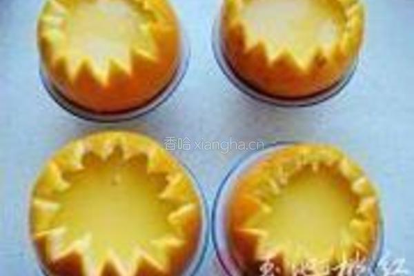 甜橙蒸蛋的做法图解4