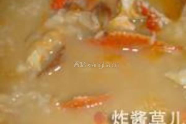 海蟹鲜虾粥的做法图解4
