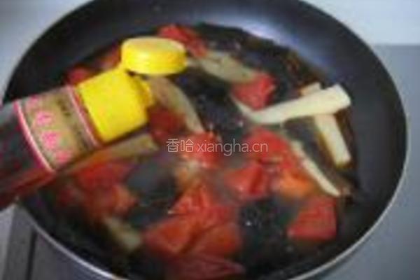 土豆番茄海带汤的做法图解8