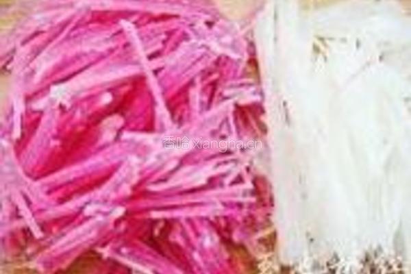 玫瑰萝卜丝的做法图解2