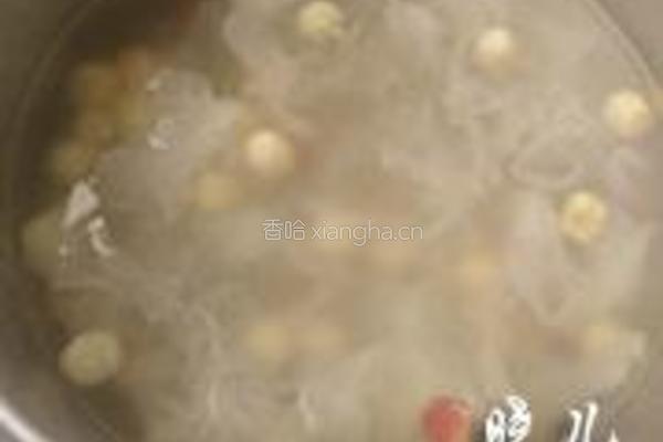 绿豆莲子银耳粥的做法图解4
