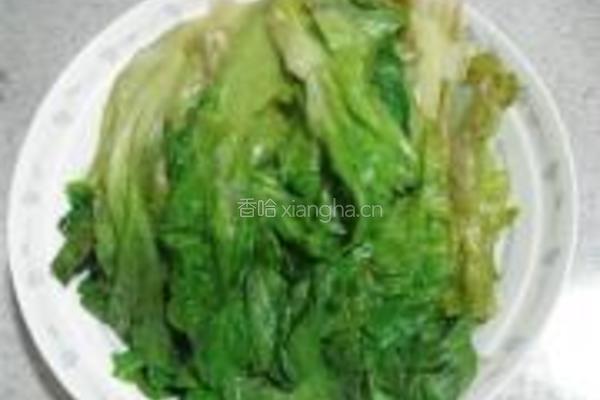 蒜茸蚝油炝生菜的做法图解4