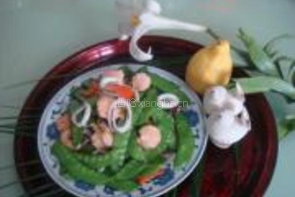 扁豆炒双鲜的做法图解6
