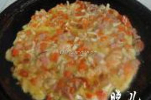 虾仁鸡蛋饼的做法图解7
