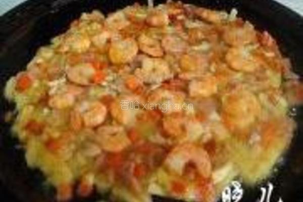 虾仁鸡蛋饼的做法图解8